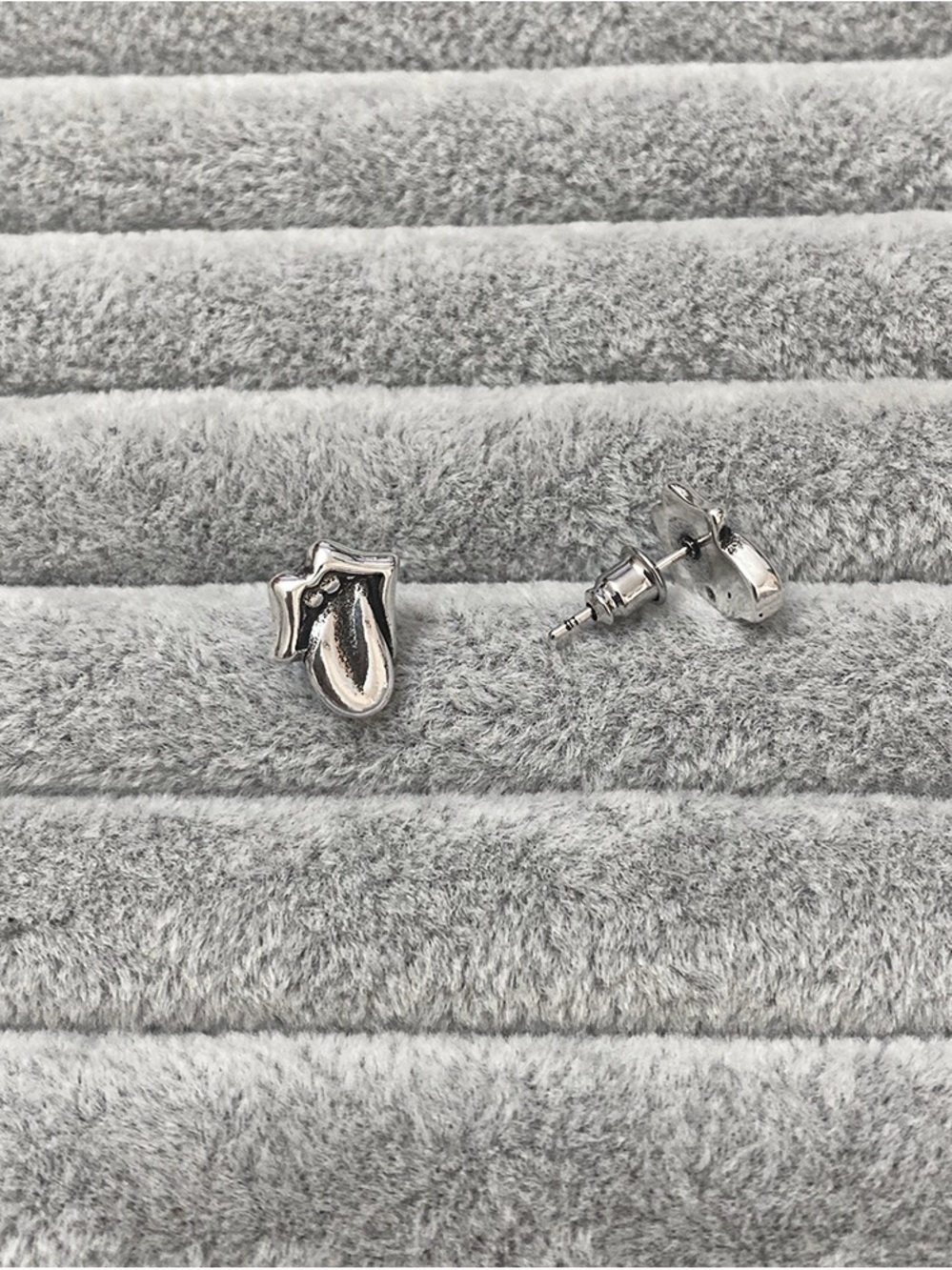 Silver Tongue Stud Earrings